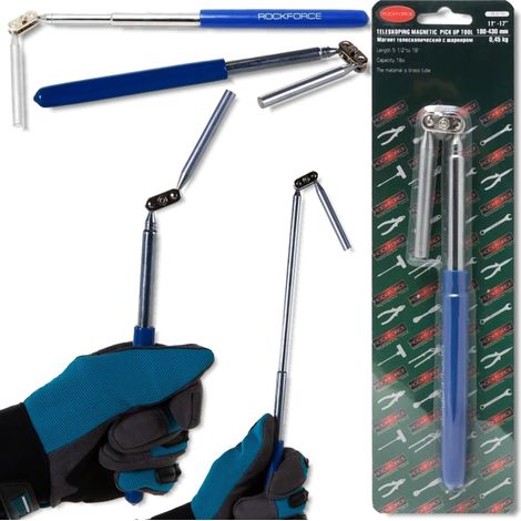ROCKFORCE Magnetgreifer mit Gelenk und Teleskopgriff (180–430 mm)
