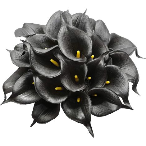 Fleur Artificielle Calla Lily - 12,9 Pouces - Tige Flexible Avec Fil Métallique - Latex Haute Qualité - Décoration Mariage Maison Événement - 20 Pièces (1/5)