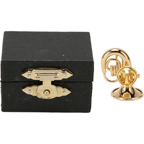 Broche Musicale Miniature en Forme de Cor d'Harmonie Doré - Idéal pour Festival de Musique et Cadeau pour Amateurs de Musique (1/5)