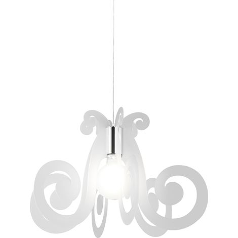 Lampadario a sospensione in Plexiglas MIZAR Satinato diametro 64x h41 cm (1/2)