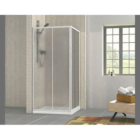 Box doccia Smeralda in acrilico bollicine cm. 70x85 70x90 (1/2)