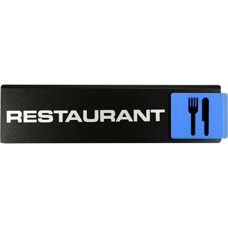 Plaque de porte Restaurant - Europe design 175x45mm - 4260617
