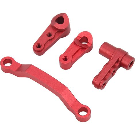 Kit de direction en alliage d'aluminium, pièces de mise à niveau pour voiture RC REMO 1/16 SMAX 1621 1625 1631 1635 1651 1655 A2505, rouge (1/5)