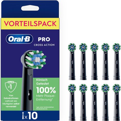 Oral-B Pro CrossAction Schwarz 10er Aufsteckbürsten