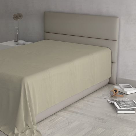 Lenzuolo Sopra MAX COLOR Piazza e Mezza 180x300 cm, 100% Cotone Made in Italy – Lenzuola Letto Piazza e Mezza in Tinta Unita - TORTORA (1/4)