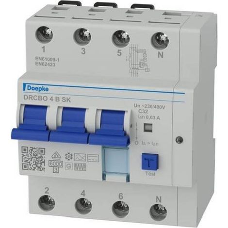 [NEUWERTIG] B-Ware Doepke FI-Schutzschalter 09948127 Leitungsschutzschalter RCBO FI/LS Kombination (1/2)