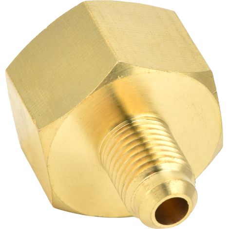 Ortviai Adaptateur de recharge frigorifique W21 vers 1/4 SAE en laiton pour R32 et R134A (1/4)