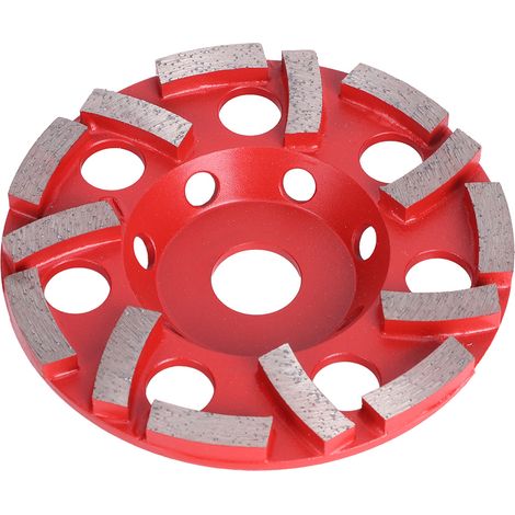 Meule diamantée boisseau de 125 mm (4,9 po) à 14 dents pour le polissage du ciment, du béton et de la pierre.
