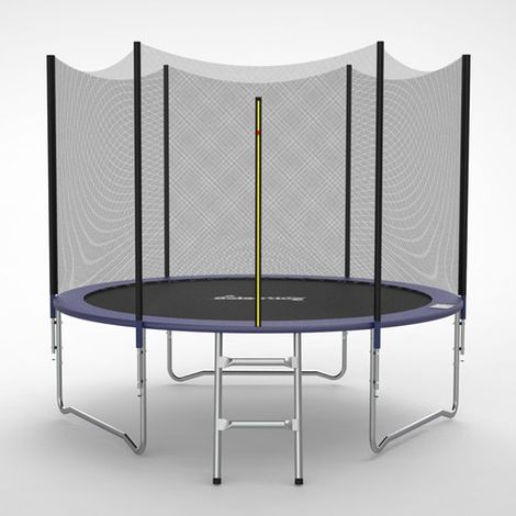 GALACTICA Trampoline Set 8FT Round Outdoor With Safety Net Enclosure Ladder Blue (1/7)