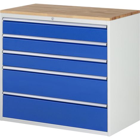Rau Schubladenschrank Buche-Top und 5 x Schubl.-XXL 3x150 2x240mm (1/5)