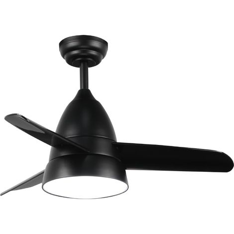 Ventilateur de plafond LED silencieux avec télécommande, 3 vitesses et lumière intégrée, idéal pour climatiser et décorer les pièces. (1/4)
