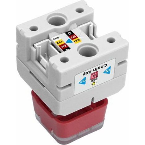 Nœud D'Entrée à Touche Chain Key avec LED RVB Programmable Intégrée et Interrupteur Bleu pour Touches de Clavier Mécanique (1/5)