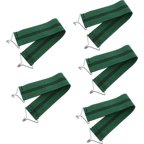 Juego de 5 correas elásticas reforzadas para silla reclinable. Correas antigrietas y antirroturas. Soporte estable y comodidad óptima para sillas plegables.