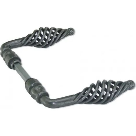 Béquille double Bretagne en fer gris – Finition métal élégante – Poignée durable pour portes intérieures – Carré 7