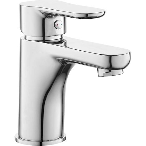Miscelatore lavabo monocomando cromo lucido con scarico a salterello Selma (1/4)