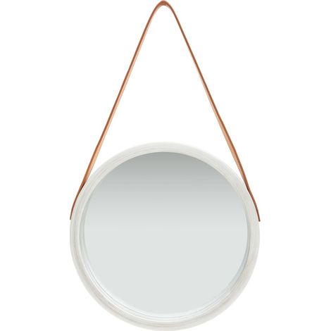Maison Exclusive - Specchio da Parete con Cinghia 40 cm Argento