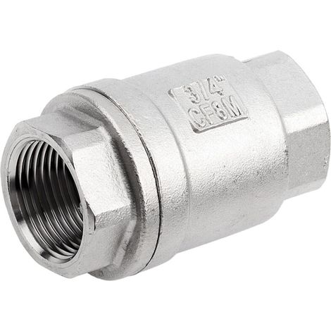 Clapet anti-retour à ressort, vanne à filetage standardisé de 3/4 pouces en acier inoxydable robuste pour engrais de pharmacie chimique pétrolière, électricité (1/5)