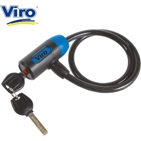 LUCCHETTO BICI "GIGLIO" CAVO DIAMETRO 10 MM E CHIAVE DI SICUREZZA (1/2)