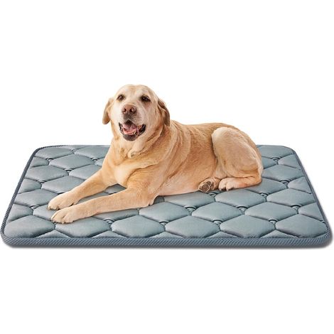 Matelas pour chien 30x10 cm épaisseur 1 cm, chien pour matelas en mousse à mémoire de forme orthopédique, housse lavable, convient aux grands chiens - gris