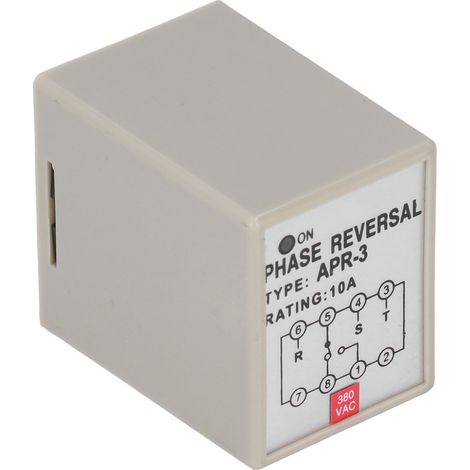 CKCTELAY Relais de contrôle de phase APR-3 380V AC 10A protection manque inversion ordre phases pour moteur coffret anti-flamme 8 broches rail DIN (1/5)