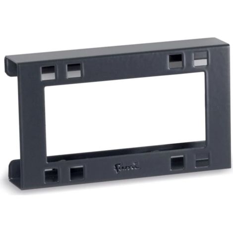 supporto multipresa a 2 posti fami in acciaio antracite 14,8x3,2x9,2 cm (1/4)