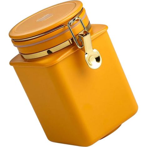 Bardusch-Boîte de rangement hermétique en acier inoxydable orange pour café moulu et en grains. (1/5)