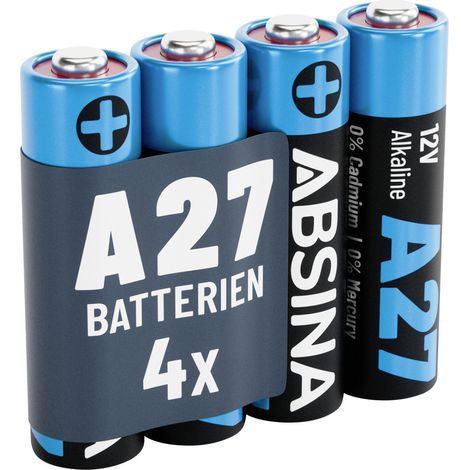 Absina  Spezial-Batterie 27 A  Alkali-Mangan 12 V 28 4 St.