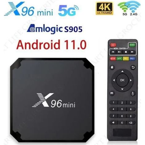 Boitier IPTV - - X96MINI - Android 11 - WiFi 5G - 2Go RAM, 16Go Stockage