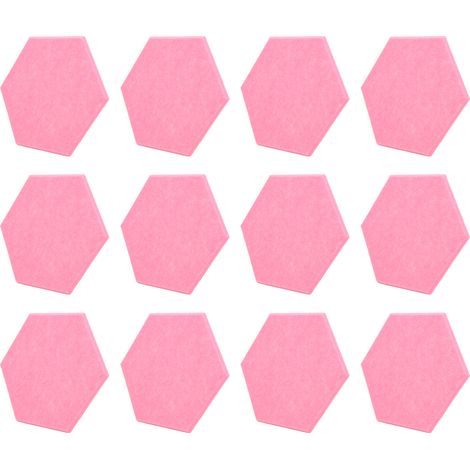 Panneaux Acoustiques Alvéolés Auto-Adhésifs 12 Pièces Mousse Hexagonale Isolation Phonique Mur Studio Rose (1/5)