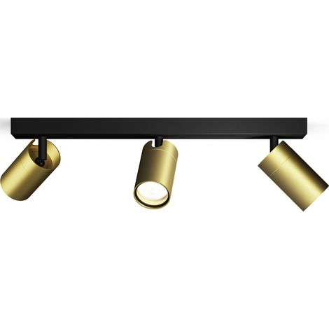 Philips Idris spot plafond métal or et noir IP44