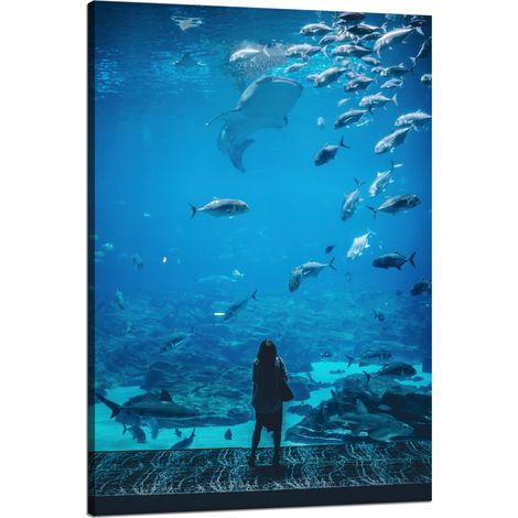 Lienzo impreso "Gente Acuario" 80x120 cm