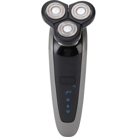 Tondeuse à barbe électrique pour hommes, tête flottante 4D, sans fil, étanche IPX6, rechargeable par USB, kit de soin rotatif pour le nez et la barbe. (1/5)