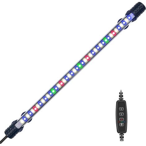 LED Submersible Aquarium Light, Built-in Timer, Dimmer Function, 4 Colors, Fish Tank (1/5)