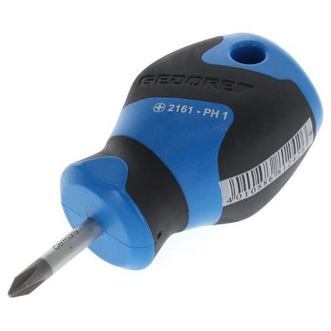 Petit tournevis cruciforme PH1, Mini tournevis court, Manche à 3 composants, Longueur 81 mm, Outil, 2161 PH 1 (1/5)