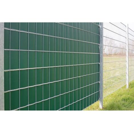 Brise-vue pour clôture - - PVC - Vert - 35 m x 19 cm - Résistant aux intempéries (1/4)