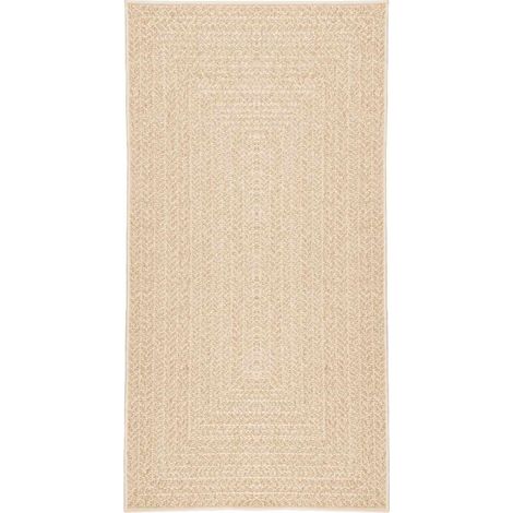 Tapis ZIZUR beige 60x110 cm aspect de jute intérieur extérieur (1/5)