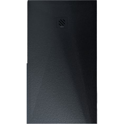 Bernstein – Receveur de douche extra-plat 80x120cm – Fonte minérale anthracite mat – Résistance au glissement classe 3 – Siphon inclus