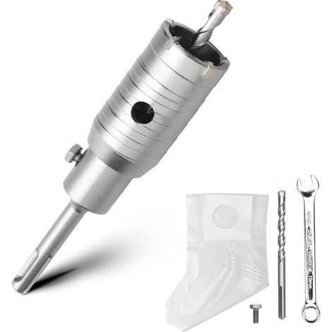 Kit couronne de forage de 35 mm avec adaptateur SDS plus de 110 mm et foret de centrage de 8 x 110 mm, couronne de forage prise pour maçonnerie et béton (1/5)