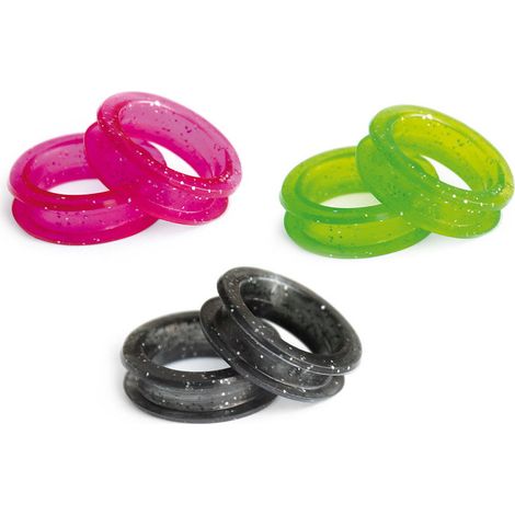 Large 22 mm: 2 Occhielli show tech con glitter per forbici da toelettatura
