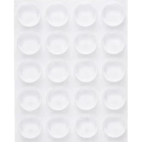 40x butée de porte adhésive transparentes, 22 x 5 mm, tampon porte, butoir de porte transparent, amortisseur de porte murale (1/5)