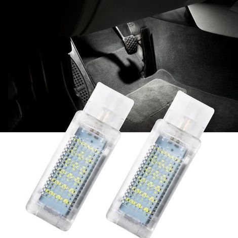 Pour VW Passat Sharan Seat Skoda Golf Caddy Jetta Polo Tiguan Blanc Footwell Lumière Tronc Boot Bagages Ampoules Blanc Led 2Pcs (1/4)