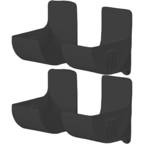 Support de rangement pour cuisine - Noir - Support pour film alimentaire - Porte-film alimentaire - Distributeur mural de sacs poubelle - Lot de 4 (1/5)