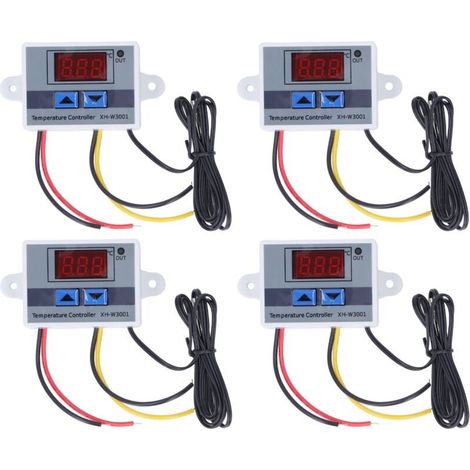 Contrleur de température numérique LED – Module thermostat chauffage/refroidissement 12 V, 120 W, lot de 4 pièces (1/5)