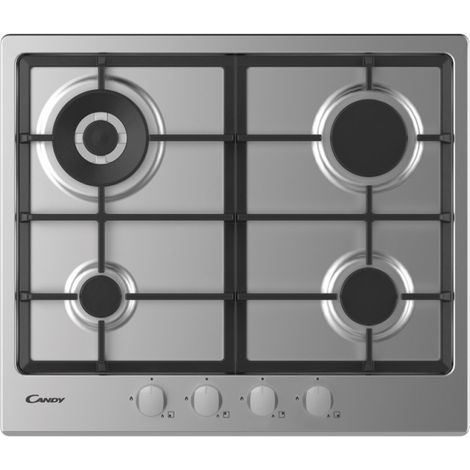 Placa de Gas Candy CHG6BR4WX 4 Fuegos Inox Parrillas Hierro Fundido 60cm (1/2)