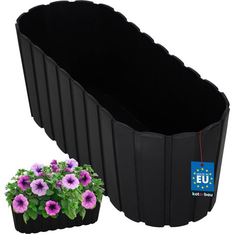 Jardinière de balcon pour fleurs et herbes aromatiques, anthracite, 40 cm (1/5)