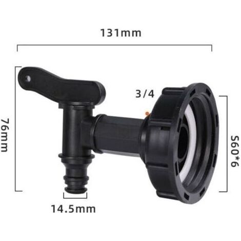 Raccord S60X6 - Robinet PEHD pour cuve eau 1000 L (1/3)
