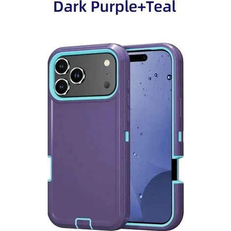(Violet, iPhone 16 Pro Max) Coque de téléphone blindée ultra-résistante, coque de protection rigide antichoc (1/5)