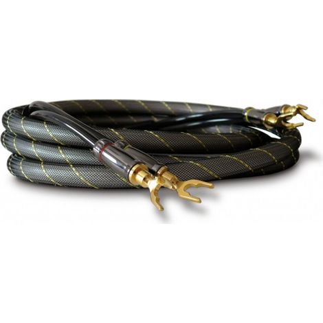 Dynavox, cavo di altoparlante di alta gamma, coppia, cavo flessibile con connettori a banana di alta qualità, assemblato, colore nero, lunghezza 3 m (1/2)