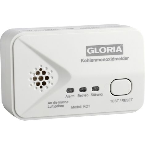 Gloria KO1 Kohlenmonoxid-Melder   batteriebetrieben detektiert Kohlenmonoxid (1/5)