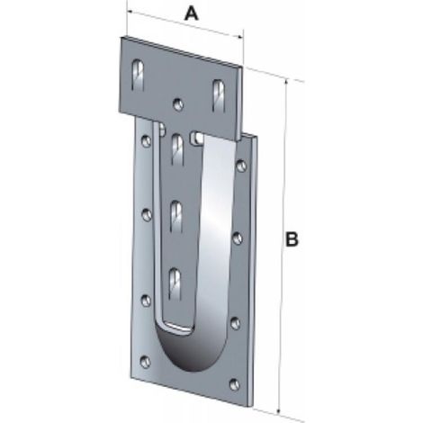 Simpson Strong Tie – Étrier à queue d'aronde en acier galvanisé 100 mm – Largeur 65 mm – Sachet d'un ensemble mâle-femelle – Fixation pour bois porteur